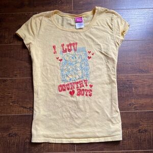 Vintage Disney Graphic Baby Tee - 'I Luv Country Boys'